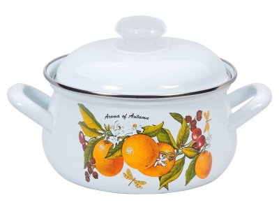 Кастрюля эмаль белая 2,0л Фруктовая фантазия С-3910АП2/4 (4шт/уп) - фото в Миди Лтд Изображение товара Кастрюля эмаль белая 2,0л Фруктовая фантазия С-3910АП2/4 (4шт/уп) в Миди Лтд