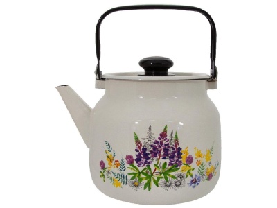 Чайник эмаль жемчужная 3,5л Люпины С-2713П2/4Жм (4шт/уп) - фото в Миди Лтд Изображение товара Чайник эмаль жемчужная 3,5л Люпины С-2713П2/4Жм (4шт/уп) в Миди Лтд