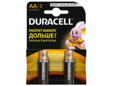 Изображение товара Батарейки DURACELL тип АА (2шт/уп)   в Миди Лтд
