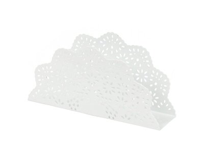Изображение товара Салфетница металлическая белая Кружево 15*4*7,5см Y4-3329 (12шт/уп) Х в Миди Лтд