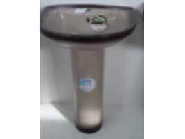 Умывальник "КОМФОРТ" декор черный +пьедестал декор черный "ПЛЮС" (г.Киров) - фото в Миди Лтд Изображение товара Умывальник "КОМФОРТ" декор черный +пьедестал декор черный "ПЛЮС" (г.Киров) в Миди Лтд