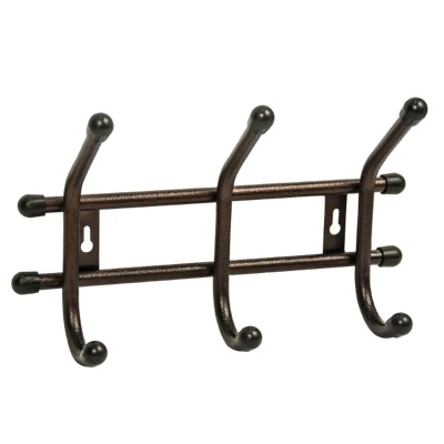 Изображение товара Вешалка настенная Уют 3 медный антик 3 крючка (10шт/уп) в Миди Лтд