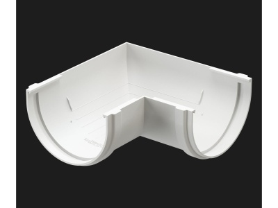 Элемент угловой желоба 90 DOCKE Premium Пломбир универсальный диаметр 120 мм - фото в Миди Лтд Изображение товара Элемент угловой желоба 90 DOCKE Premium Пломбир универсальный диаметр 120 мм в Миди Лтд