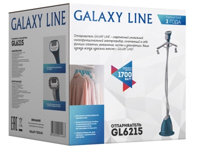 Изображение товара Отпариватель для одежды GALAXY LINE GL 6215 1700Вт объем контейнера 1,4л 3 режима четырехсекционная  в Миди Лтд