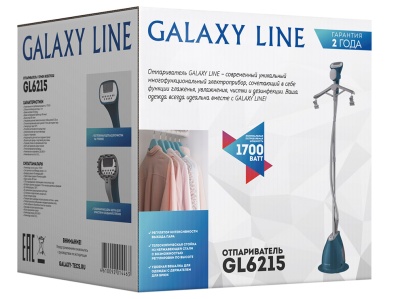 Отпариватель для одежды GALAXY LINE GL 6215 1700Вт объем контейнера 1,4л 3 режима четырехсекционнаяХ - фото в Миди Лтд Изображение товара Отпариватель для одежды GALAXY LINE GL 6215 1700Вт объем контейнера 1,4л 3 режима четырехсекционнаяХ в Миди Лтд