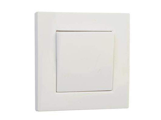 Выключатель одноклавишный ЛАЙТ цвет БЕЛЫЙ  ХХ - фото в Миди Лтд Изображение товара Выключатель одноклавишный ЛАЙТ цвет БЕЛЫЙ  ХХ в Миди Лтд