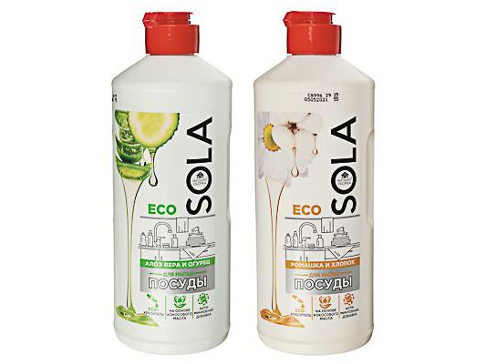 Жидкость для посуды Sola Ромашка 500мл (6шт/кор)  ХХ - фото в Миди Лтд Изображение товара Жидкость для посуды Sola Ромашка 500мл (6шт/кор)  ХХ в Миди Лтд