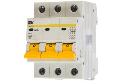 Изображение товара Автоматический выключатель ВА47-29 3Р 16А 4,5кА х-ка С ИЭК в Миди Лтд