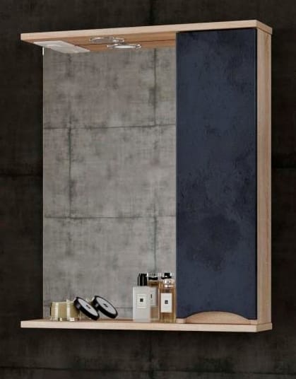 Изображение товара Зеркало-шкаф "Амелия" 800 графит бетон правый в Миди Лтд