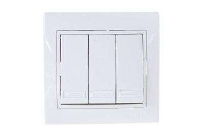 Выключатель 3-кл LEZARD Мира белый с белой вставкой - фото в Миди Лтд Изображение товара Выключатель 3-кл LEZARD Мира белый с белой вставкой в Миди Лтд