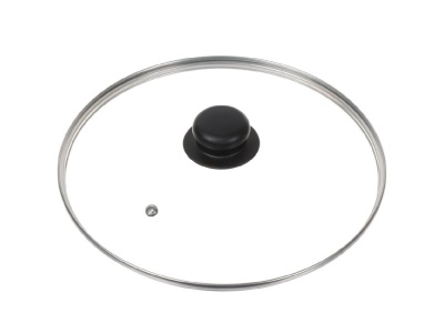 Изображение товара Крышка для посуды стекло Daniks 26см кнопка бакелит черная (14шт/уп) в Миди Лтд