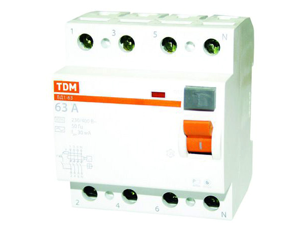 Изображение товара УЗО ВД1-63 4Р 32А 30мА TDM в Миди Лтд