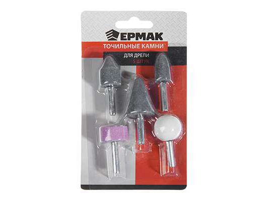 Изображение товара Камни точильные набор для дрели Ермак (5шт/уп)     ХХ в Миди Лтд