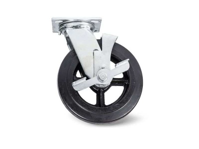 Колесо большегрузное поворотн. тормоз рез. (SCdb 80) 200мм - фото в Миди Лтд Изображение товара Колесо большегрузное поворотн. тормоз рез. (SCdb 80) 200мм в Миди Лтд