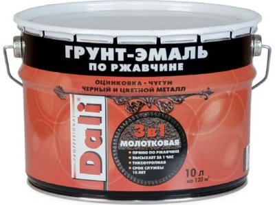 Изображение товара Молотковая Грунт-эмаль по ржавчине DALI шоколадный 10л (55шт/пал) в Миди Лтд