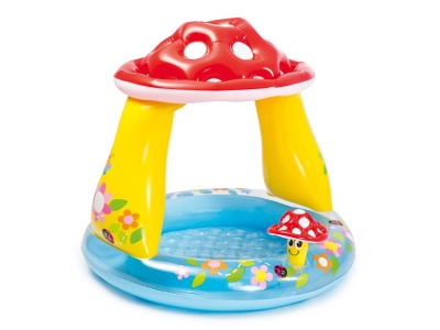 Изображение товара Бассейн надувной детский с крышей Грибок INTEX надувное дно заплатка 102*89см 57114 (6шт/кор) в Миди Лтд