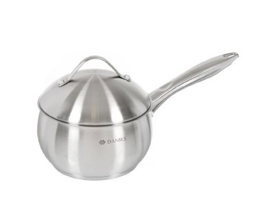 Изображение товара Ковш нерж сталь Daniks 1,9л крышка металл ручка металлическая индукция Мальта (6шт/уп) в Миди Лтд