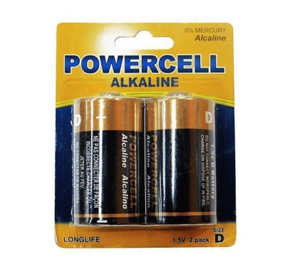 Изображение товара Батарейка POWERCELL щелочная тип D 1,5В (2шт/уп) в Миди Лтд