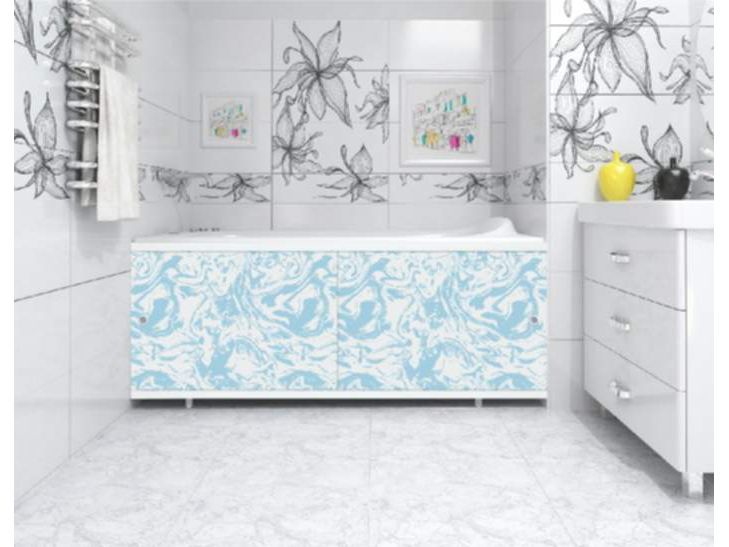 Экран под ванну 1,48м Кварт мрамор голубой (6шт/уп) - фото в Миди Лтд Изображение товара Экран под ванну 1,48м Кварт мрамор голубой (6шт/уп) в Миди Лтд