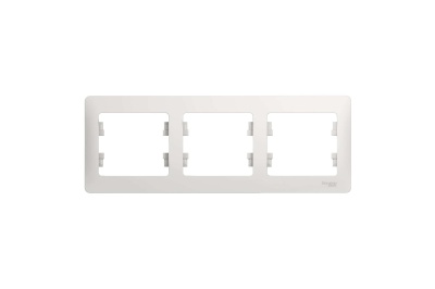 Изображение товара Рамка 3-ая Schneider Glossa горизонтальная белая в Миди Лтд