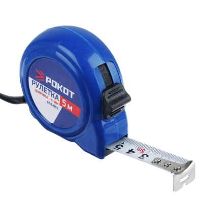 Рулетка  5м*19мм РОКОТ пластик (120шт/кор) - фото в Миди Лтд Изображение товара Рулетка  5м*19мм РОКОТ пластик (120шт/кор) в Миди Лтд