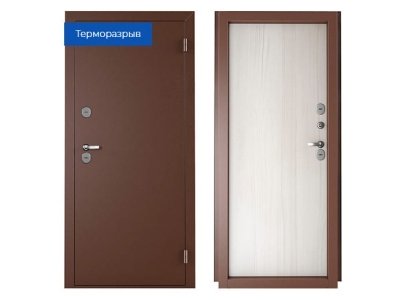 Изображение товара Дверь металлическая 980 правая 87мм НОРД-2050 Дуб шале снежный антик медь терморазрыв в Миди Лтд