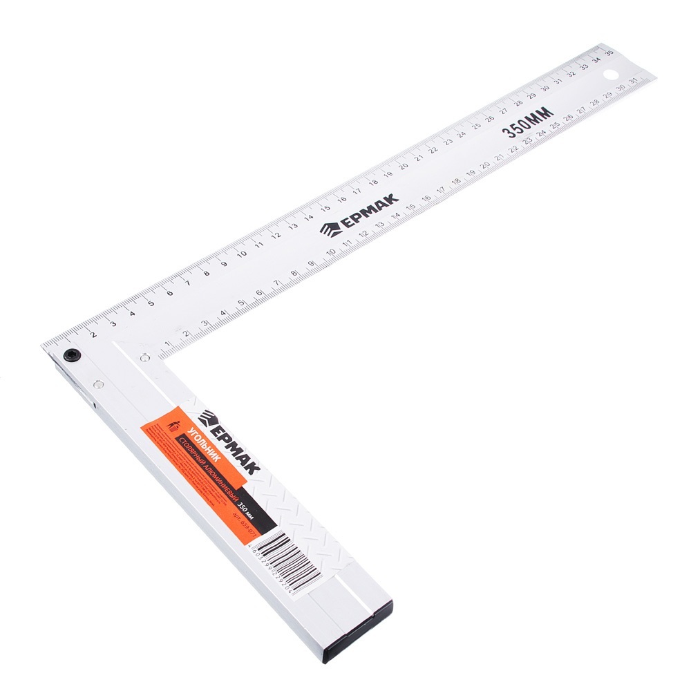 Изображение товара Угольник столярный ЕРМАК алюминиевый литой 350мм в Миди Лтд