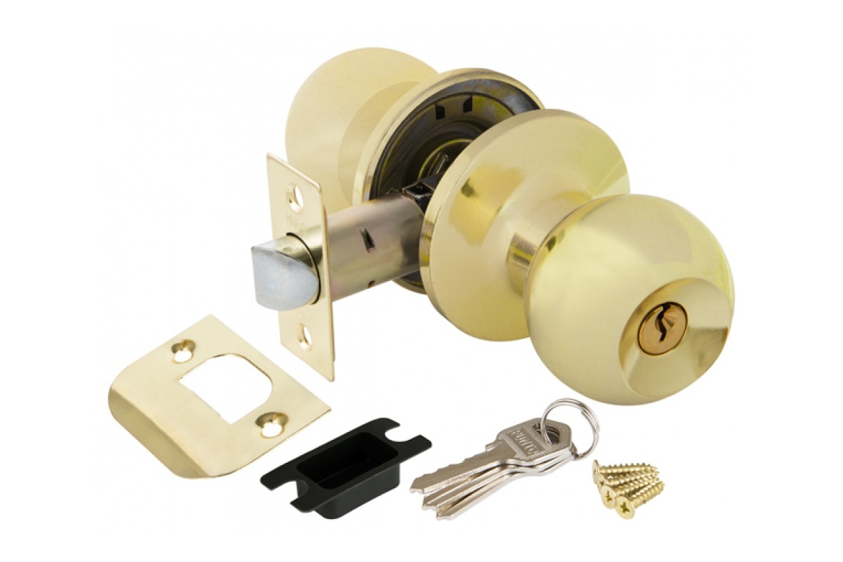 Изображение товара Замок шар Золото с ключом,фиксатором PUNTO 6072 РВ-Е в Миди Лтд