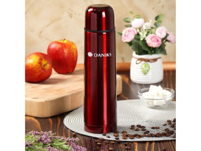 Изображение товара Термос нерж сталь 0,75л (SL-75ZN-201C) узкая горловина Daniks Красный глянец (24шт/уп) в Миди Лтд