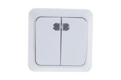 Выключатель 2кл с подсв бел Олимп ОП 10А 220В (О0123) (3/10/200) - фото в Миди Лтд Изображение товара Выключатель 2кл с подсв бел Олимп ОП 10А 220В (О0123) (3/10/200) в Миди Лтд