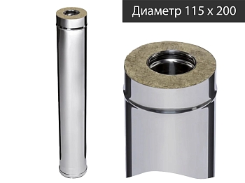 Изображение товара Сэндвич 1,0м (430/0,5мм +нержавейка) d120*200 FERRUM в Миди Лтд