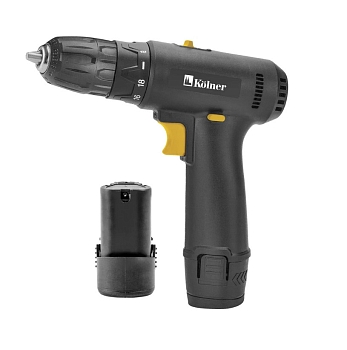 Изображение товара Дрель-шуруповерт аккумуляторная Kolner KDD 18В 0-350/1350об/мин 38/18Нм 2*2Ач 12/2L 2скор, кейс в Миди Лтд