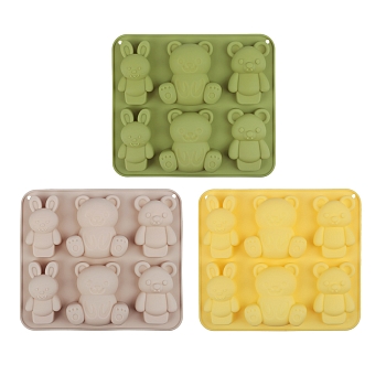Изображение товара Форма силиконовая VETTA "Мишки и зайчики" 6 ячеек 16*14*2см (48шт/кор) в Миди Лтд