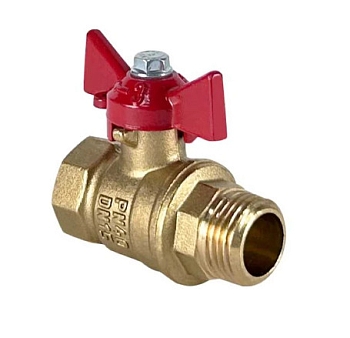 Изображение товара Кран шаровый американка 1/2 г/ш бабочка DeltaPro Valfex латунь (20шт/уп) в Миди Лтд