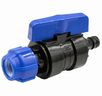 Изображение товара Кран шаровый ПНД 20 быстросъемный Spektr (160шт/уп) в Миди Лтд