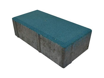 Изображение товара Плитка тротуарная «Кирпичик» голубая 60мм (1 ряд- 1,08м2, пал- 13 рядов/14,04м2) в Миди Лтд