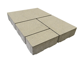 Изображение товара Плитка тротуарная «Мюнхен» белая 50мм (1 ряд- 1,08м2, пал- 15 рядов/16,2м2) в Миди Лтд