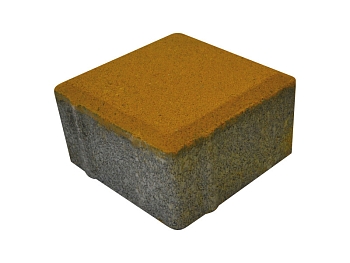 Изображение товара Плитка тротуарная «Квадрат» желтая 100*100 50мм (1 ряд- 0,99м2, пал- 15 рядов/14,85м2) в Миди Лтд