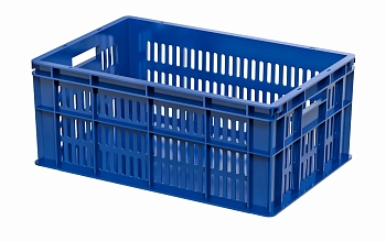 Изображение товара Ящик продуктовый 600*400*250 синий в Миди Лтд