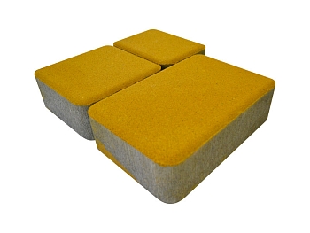 Изображение товара Плитка тротуарная «Старый город» желтая 50мм (1 ряд- 1,09м2, пал- 15 рядов/16,3м2) в Миди Лтд