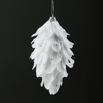 Изображение товара Набор подвесок СНОУ БУМ 8см, 3шт, цвет белый в Миди Лтд