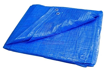 Изображение товара Тент универсальный 8х12м синий с люверсами плотность 120г/м2 в Миди Лтд