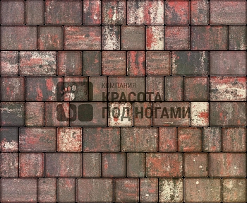 Изображение товара Плитка тротуарная «Старый город» марс 60мм (1 ряд- 1,087м2, пал- 13 рядов/14,13м2) в Миди Лтд