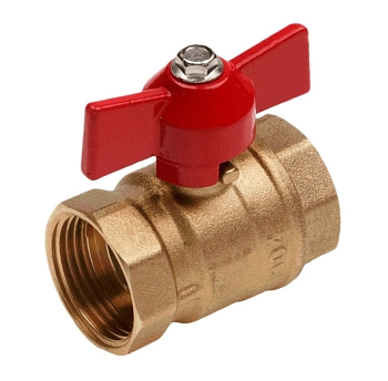 Изображение товара Кран шаровой 1/2 (15) бабочка г/г Aqualink (10шт/уп) в Миди Лтд