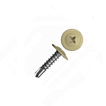 Изображение товара Саморез п/ш слоновая кость 4,2*16 RAL 1014 сверло (1000шт/уп) в Миди Лтд