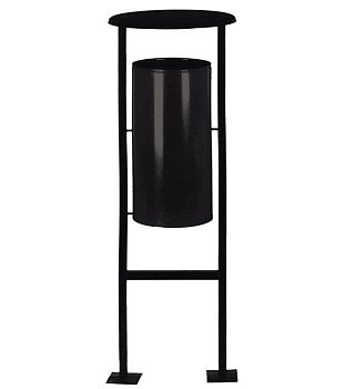 Изображение товара Урна качающаяся с пепельницей черная УК-1 350*250*750 в Миди Лтд