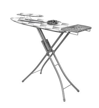 Изображение товара Доска гладильная Stella-classy 2 1150х380 со штрихами в Миди Лтд