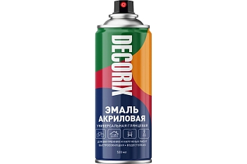 Изображение товара Эмаль аэрозольная Decorix универсальная Графитовый серый 520мл (12шт/уп, 840шт/пал) в Миди Лтд
