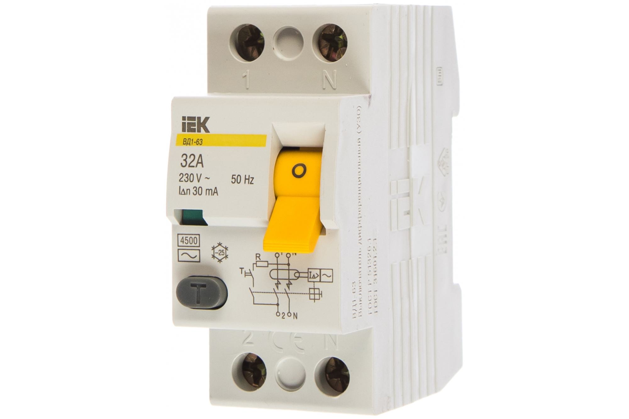 Изображение товара УЗО ВД1-63 2Р 32А 30мА ИЭК в Миди Лтд
