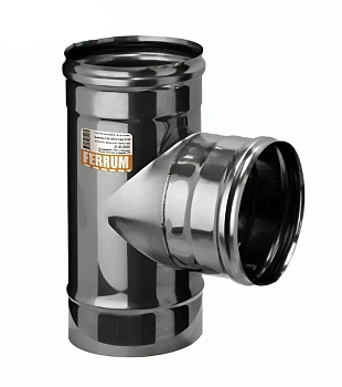 Изображение товара Тройник-Д 90 градусов (430/0,5мм) d100 FERRUM (4шт/уп) в Миди Лтд